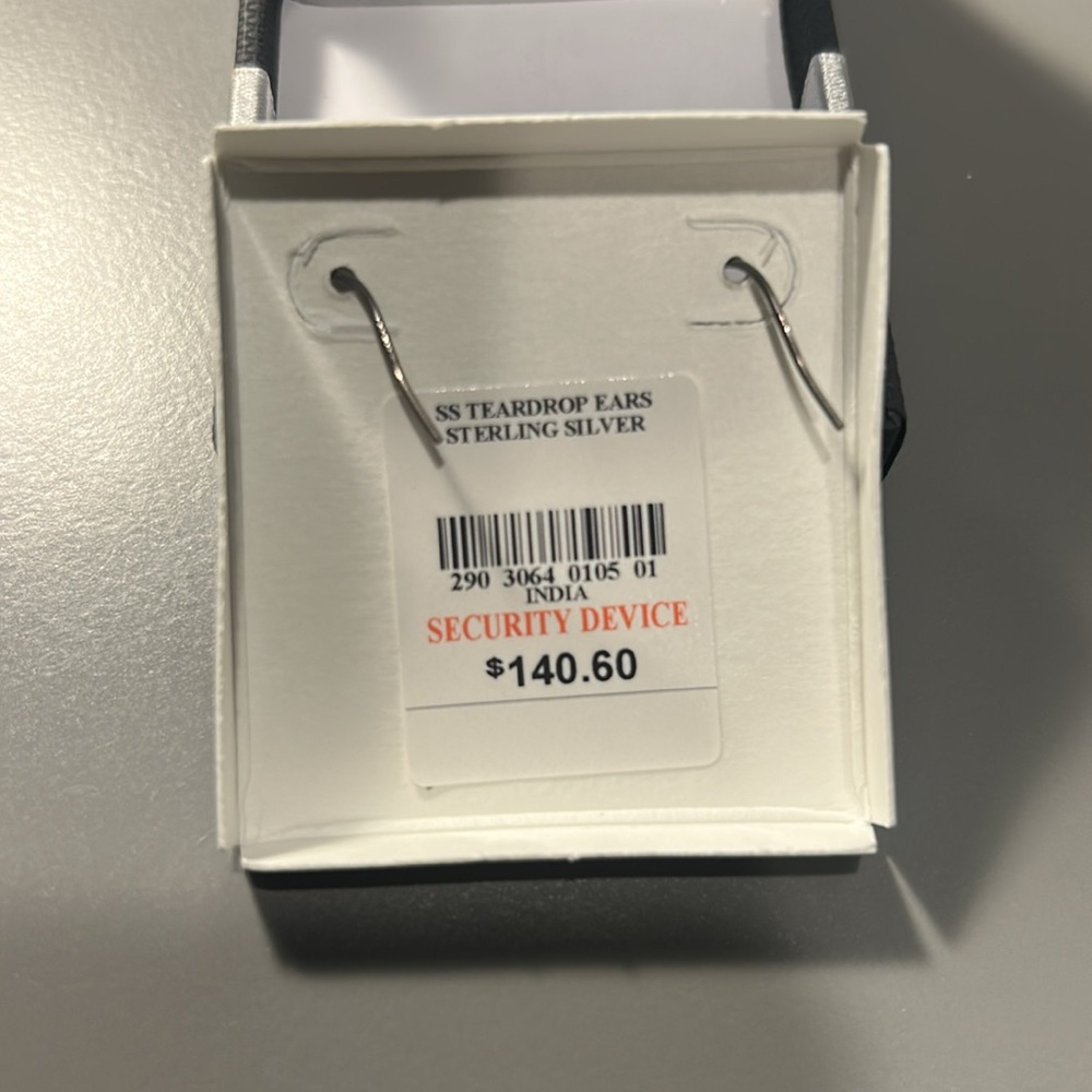 Never Worn Sterling Silver Teardrop Earrings - image 3